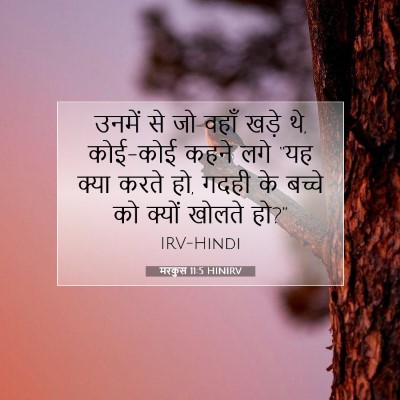 मरकुस 11:5 बाइबल आयत की व्याख्या