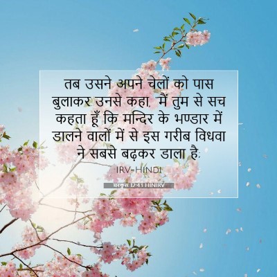 मरकुस 12:43 बाइबल आयत की व्याख्या