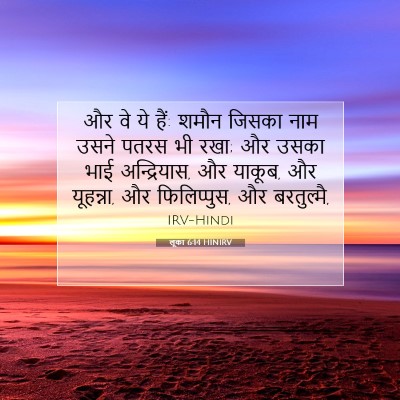 लूका 6:14 HINIRV बाइबल आयत इमेज