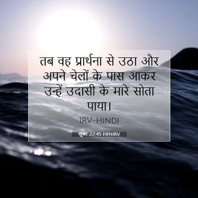 लूका 22:45 HINIRV बाइबल आयत इमेज