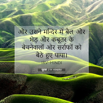 यूहन्ना 2:14 HINIRV बाइबल आयत इमेज