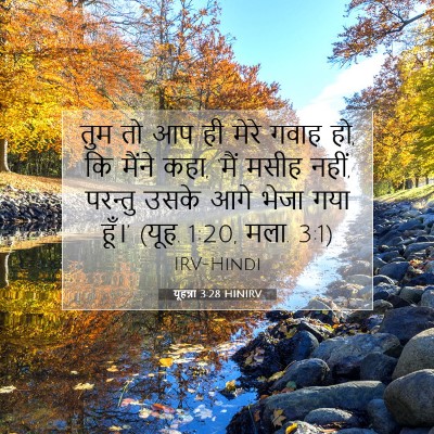 यूहन्ना 3:28 HINIRV बाइबल आयत इमेज