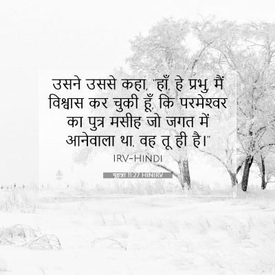 यूहन्ना 11:27 HINIRV बाइबल आयत इमेज