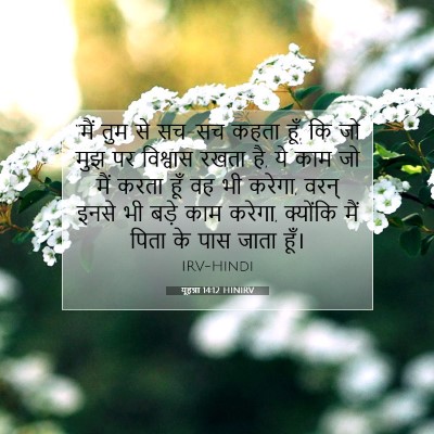 यूहन्ना 14:12 HINIRV बाइबल आयत इमेज
