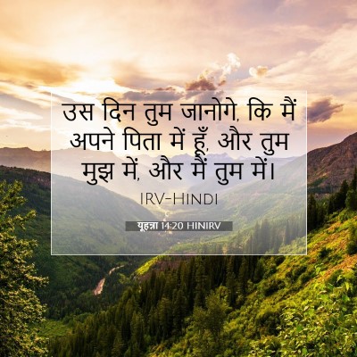 यूहन्ना 14:20 HINIRV बाइबल आयत इमेज