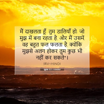 यूहन्ना 15:5 HINIRV बाइबल आयत इमेज