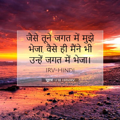 यूहन्ना 17:18 HINIRV बाइबल आयत इमेज