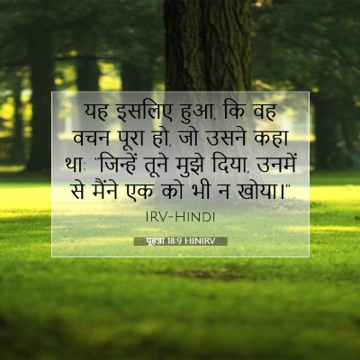 यूहन्ना 18:9 HINIRV बाइबल आयत इमेज