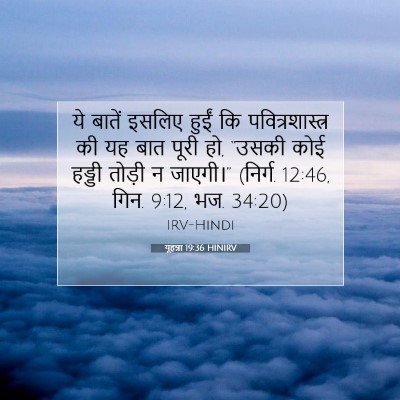 यूहन्ना 19:36 HINIRV बाइबल आयत इमेज