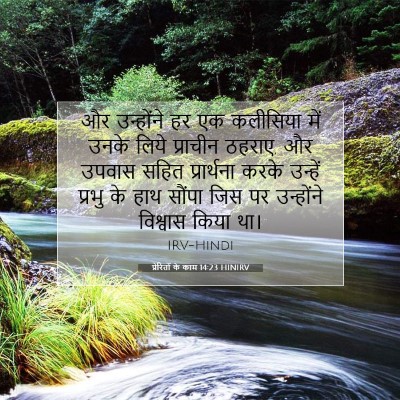 प्रेरितों के काम 14:23 HINIRV बाइबल आयत इमेज