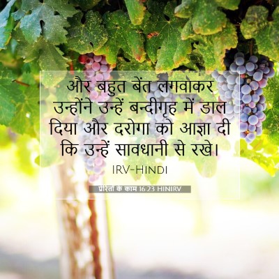प्रेरितों के काम 16:23 HINIRV बाइबल आयत इमेज