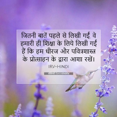 रोमियों 15:4 HINIRV बाइबल आयत इमेज