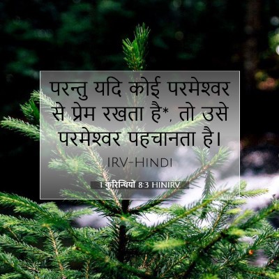 1 कुरिन्थियों 8:3 HINIRV बाइबल आयत इमेज