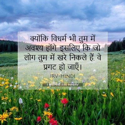 1 कुरिन्थियों 11:19 HINIRV बाइबल आयत इमेज
