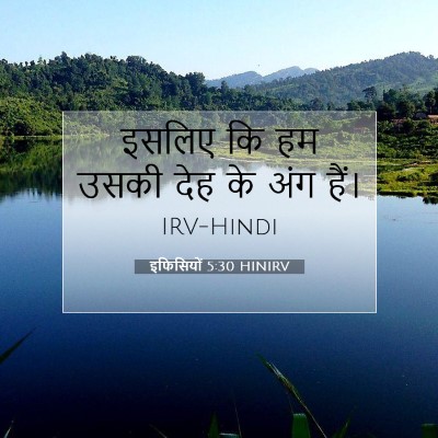 इफिसियों 5:30 HINIRV बाइबल आयत इमेज