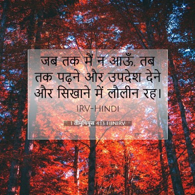 1 तीमुथियुस 4:13 HINIRV बाइबल आयत इमेज