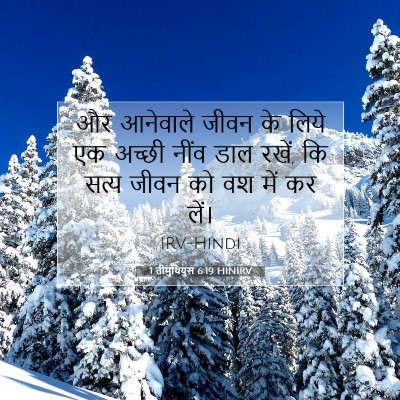 1 तीमुथियुस 6:19 HINIRV बाइबल आयत इमेज
