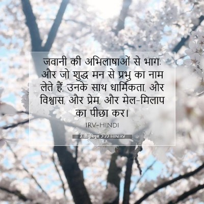 2 तीमुथियुस 2:22 बाइबल आयत की व्याख्या