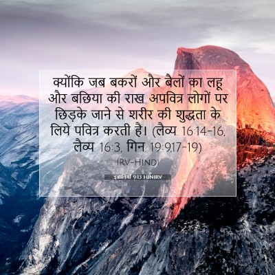 इब्रानियों 9:13 HINIRV बाइबल आयत इमेज