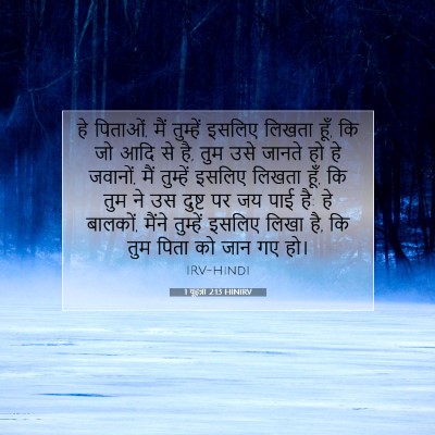 1 यूहन्ना 2:13 HINIRV बाइबल आयत इमेज