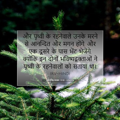 प्रकाशितवाक्य 11:10 HINIRV बाइबल आयत इमेज