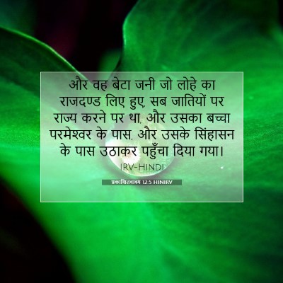 प्रकाशितवाक्य 12:5 HINIRV बाइबल आयत इमेज